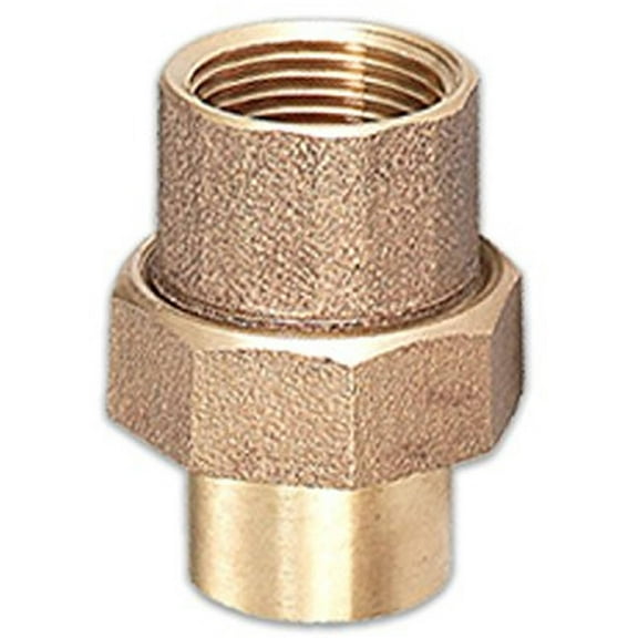 Supply Giant CCCU0100-NL 1" Nominal Size Lead Free Copper Straight Union with Sweat Sockets for Use with 1-1/8" OD Copper Pipe