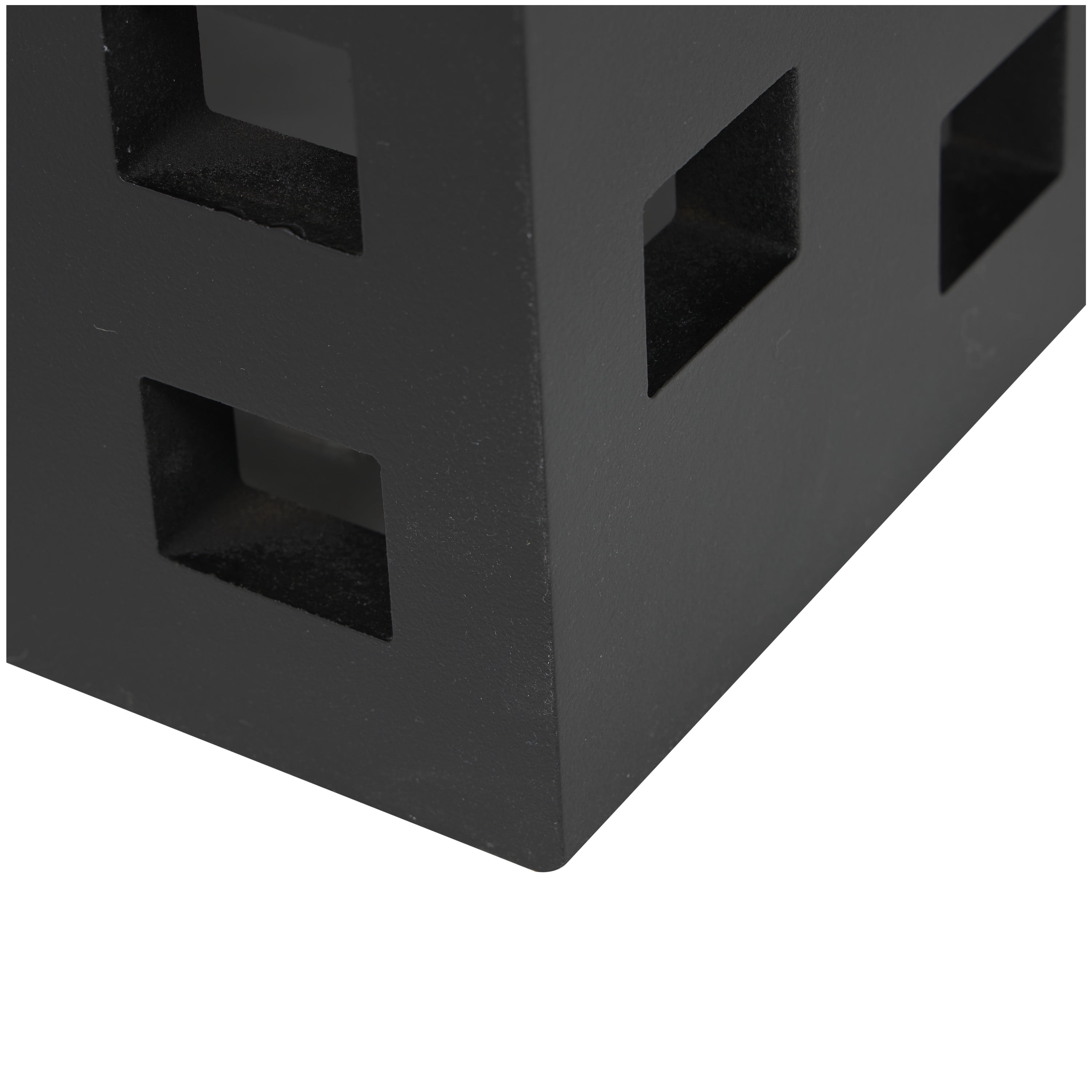 DecMode 13" x 18" Black Wood Geometric Accent Table, 1-Piece