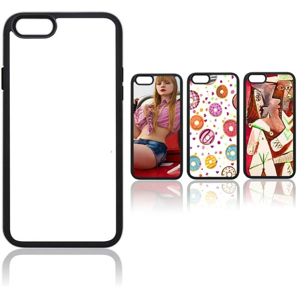 JUSTRY 10PCS Sublimation Coques de Téléphone Vierges Compatibles avec Apple iPhone 6 Plus, iPhone 6S Plus, 5,5 Pouces.blanc