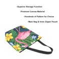 thumbnail image 3 of FORMRS Womens Canvas Tote Bag with Zipper Inner Pocket Shoulder Handbag, Pink Flamingo Pattern, 3 of 7