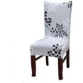 thumbnail image 3 of 6 Pcs/Set Soft Stretchable Dining Chair Covers with Printed Floral Patterns,Spandex Banquet Chair Seat Protector Slipcovers for Holiday Home Party, Hotel, Wedding Ceremony (Style 17), 3 of 6