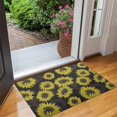 thumbnail image 2 of Black Sunflower Pattern Door Rugs,Washable Non Slip Door Mats Indoor,Decorative Door Mats,Entry Mat Indoor for Entrance,Bedroom,Kitchen,Bathroom,17"x30", 2 of 6