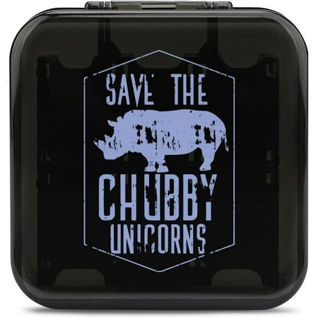 Save The Chubby Unicorns 12 Game Card Case for Switch Portable Hard Shell Protective Game Card Holder Box