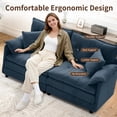 thumbnail image 3 of Korser Loveseat Sofa with Deep Seat Cloud Couch with 2 Pillows,Chenille 2-Seater Sofa Small Couch for Living Room,Assembly Required,Blue, 3 of 6