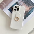 thumbnail image 3 of Compatible with iPhone 14 Pro Max Ring Stand Case 360 Degree Rotation Holder Kickstand Stand PU Leather Slim Luxury Shockproof Cover for Women Girls White, 3 of 5