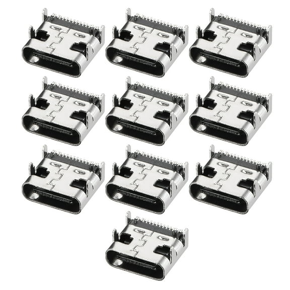 PCB USB Connector Type-C 3.1 16Pin Female Jack Fast Charging Socket 10 Pcs