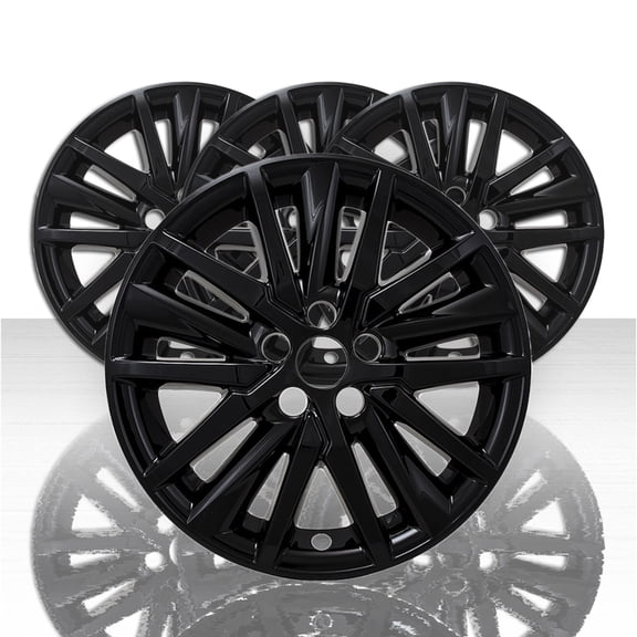 Set of 4 18" 15 Spoke Wheel Skins for 2021-2025 Toyota Camry SE - Gloss Black