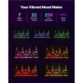 30 Inch 2-Tier LED Lighted Liquor Display Rack, Acrylic Wood Composite ...