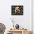 thumbnail image 2 of Motivational Lion Wall Art Cross Christian Lion Pictures Decor Inspirational Canvas Black Golden Painting Modern Unframed Prints Artwork for Home Bathroom Bedroom Living Room, 2 of 3