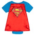 thumbnail image 2 of DC Comics Justice League Baby Boys' Cosplay 2-Piece Bodysuit and Cape Set Superman Blue Red, 2 of 4