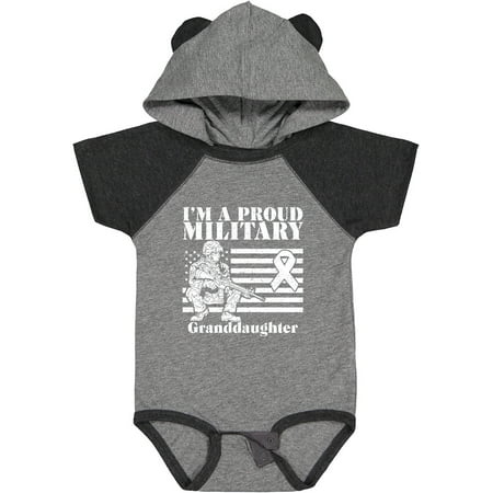 

Inktastic Proud Military Granddaughter Red Friday Gift Baby Girl Bodysuit