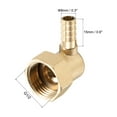 thumbnail image 2 of Unique Bargains Brass Hose Barb Fitting x G1/2 Female Swivel Nut Pipe Connector 0.3 inch, 2 of 6