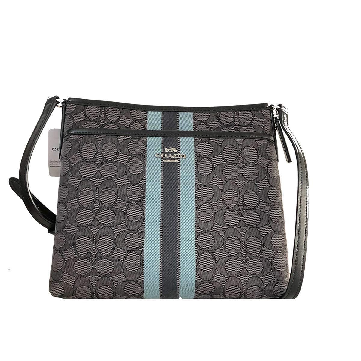 coach file crossbody in signature jacquard