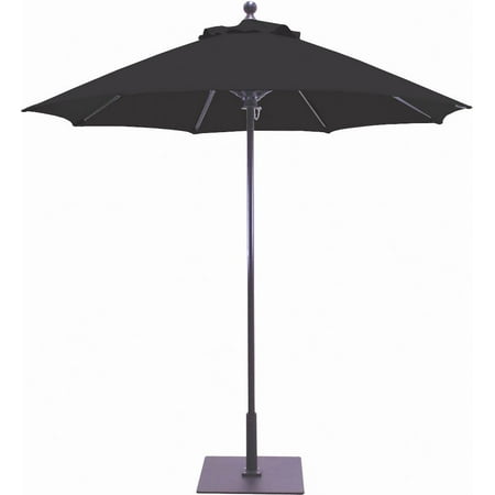 

Manual Lift 7.5 Foot Round Umbrella-Sunbrella Solid Colors Fabric Type-Black Fabric Color-Black Pole Finish Bailey Street Home 317-Bel-1888925