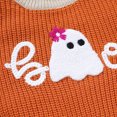 thumbnail image 5 of NOLDARES Toddler Baby Halloween Outfit Boy Girl Pumpkin Sweaters Crewneck Pullover Sweater Long Sleeve Sweater Fall Clothes,A140-Red, 5 of 7