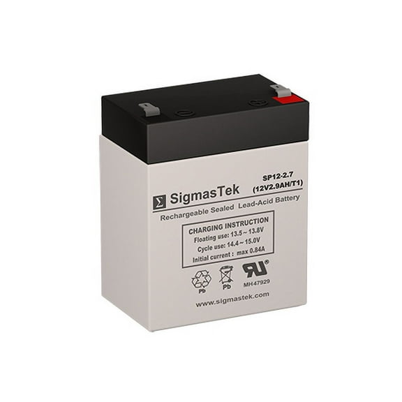 12 Volt 2.7 Amp Sealed Lead Acid Battery