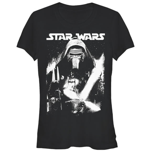 Junior's Star Wars The Force Awakens Kylo Ren Stare Down Graphic Tee Black 2X Large