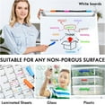 thumbnail image 4 of Shuttle Art Wet Erase Markers, 12 Colors 1mm Fine Tip Smudge-Free Markers, Use on Laminated Calendars,Overhead Projectors,Schedules,Whiteboards,Transparencies,Glass,Wipe with Water, 4 of 7