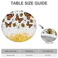 thumbnail image 6 of White Butterfly Flower Dot Pattern Round Fitted Tablecloth with Elastic Edge,Dining Table Cover Waterproof,Outdoor Round Tablecloth for Camping,Dining,Indoor and Outdoor, 6 of 7
