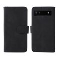 thumbnail image 6 of Case for Google Pixel 7 Pro Wallet Case with Card Slots Holder Magnetic Clasp Cover, Luxury PU Leather Skin-Friendly Wrist Strap Handbag Kickstand Soft Silicone Shockproof Protective Case, Black, 6 of 7
