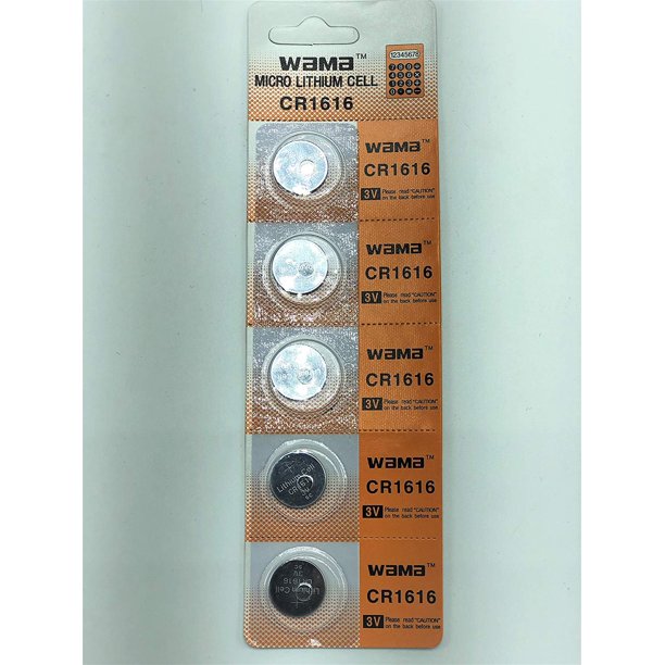 Wama CR1616 3V Lithium Coin Cell Battery (5 Batteries)