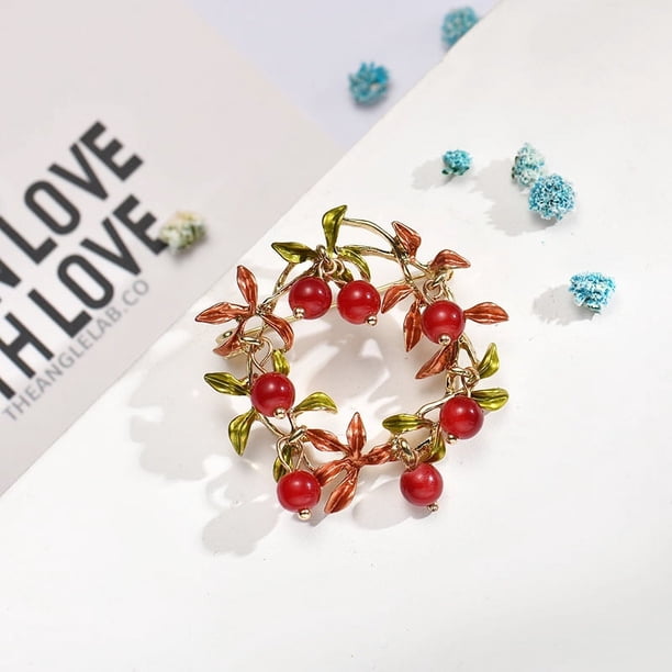 Zhuge Broches, alfileres, broches vintage, broche de esmalte verde, broches de flores y plantas de moda, accesorios de joyería de moda para mujeres y niñas, regalo, B12