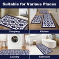 thumbnail image 2 of MeyJey Kitchen Rug Set 3 Piece, Non Slip Machine Washable Mats for Home Floor and Living Room, Blue, 2 of 7