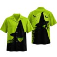 thumbnail image 5 of WJOSBXT Halloween Shirts For Men Button Down Short Sleeve T‑Shirt, Crew Neck Lightweight Breathable Collared Shirt Loose Fit Lapel Holiday Graphic Tees for Men 2XL, 5 of 5