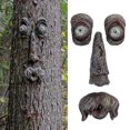 thumbnail image 1 of C Ordinary Decoración de cara de árbol para hombre viejo, abrazador de árbol, cara de fantasma, decoración artística de jardín, accesorios creativos de Pascua luminosos, 1 of 2