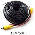 thumbnail image 3 of 15M 50FT Backup Camera Monitor RCA Phono Video Extension Cable for Truck RV Trailer Car Rear View Parking System, 3 of 4