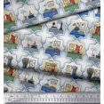 thumbnail image 2 of Soimoi Velvet Fabric Frame,Jug & Flower Pot Patchwork Print Fabric by The Yard 58 Inch Wide, 2 of 3