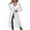White, variant on Tiqkatyck Womens Long Sleeve Tops Womens Daily Sun Protection Clothing Every Wearing Sheer Mesh Long Sleeve Buttoned Coat with Belt Trench Coats for Women Khaki