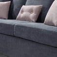 thumbnail image 5 of HONBAY Convertible Sectional Sofa Couch, L-Shaped Couch with Modern Linen Fabric for Small Space Dark Grey, 5 of 7