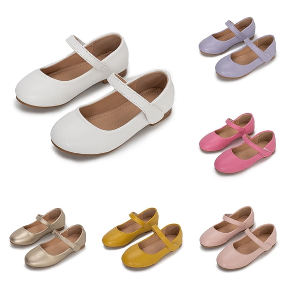 Miaoju Girls Classic on Mary Jane Ballet Flats Wedding Party Bridesmaids Back to School Flower Girl Princess Dress Shoes for Kid Toddler