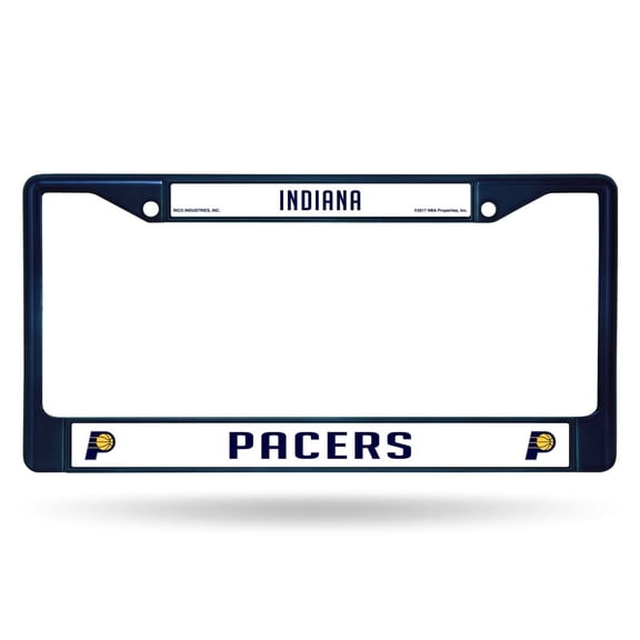 Indiana-Basketball-Pacer's Chrome Metal (Navy Painted) License Plate Frame