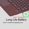 thumbnail image 5 of Slim Surface Type Cover for Pro 11/10/9/8/X 13", Backlit Keyboard with Trackpad and Pen Holder,Burgundy, 5 of 7
