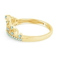 thumbnail image 3 of AFFY Simulated Multi Stone Jasmine Princess Style Engagement Crown Ring In 14k Yellow Gold Over Silver-10.5, 3 of 6