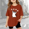 thumbnail image 2 of Kid Girls First Day of School Shirt Cartoon Da Zhan Hong Tu Graphic School First/Second/Third Grade Tshirt Back to School Tees Tops 3-14Y, 2 of 4