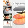 thumbnail image 3 of Portable Cordless Heating Pad for Period Cramps, 6 Heat Setting, 6 Massage Modes, Gifts for Women Her Birthday Christmas Gray, 3 of 8