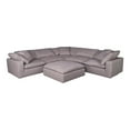 thumbnail image 3 of Armless Accent Chair - Modern Living Room Seating - Light Grey Fabric Chair, 3 of 9