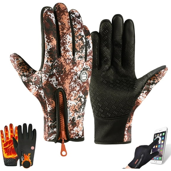 Thermal Pro All Weather Gloves, Waterproof & Windproof Thermal Non-Slip Gloves, Touch Screen Sports Glove