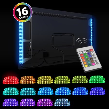 

ProMounts Smart LED TV Backlight USB LED Strip Lights 16 RGB with Remote