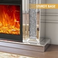 thumbnail image 5 of COSVALVE 1500W Mirrored Corner Electric Fireplace Freestanding Silver Firebox with 7 Colors 3D Realistic Flame, 5 of 8