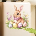 thumbnail image 7 of Tumdkd Easter Window Stickers 12x12 Inch, Rabbits Easter Egg Adhesive Decals, Watercolor Bunny Wall Stickers, Removable PVC Window Clings for Home Glass Door Decoration, 7 of 7
