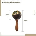 thumbnail image 4 of Professional Coconut Shell Maraca, Portable Maraca, Wooden Sand Hammer Musical Instrument, Handheld Shaker Percussion Instrument, Easy to Play, Colorful Maraca for Parties and Gatherings, 4 of 4