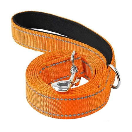 PrimeGo Heavy Duty Dog Leash for Large Medium Dogs Reflective Nylon Pet Lead with Soft Padded Handle for Walking Training