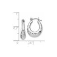 thumbnail image 4 of 14k White Gold Hammered Hoop Earrings, 4 of 4