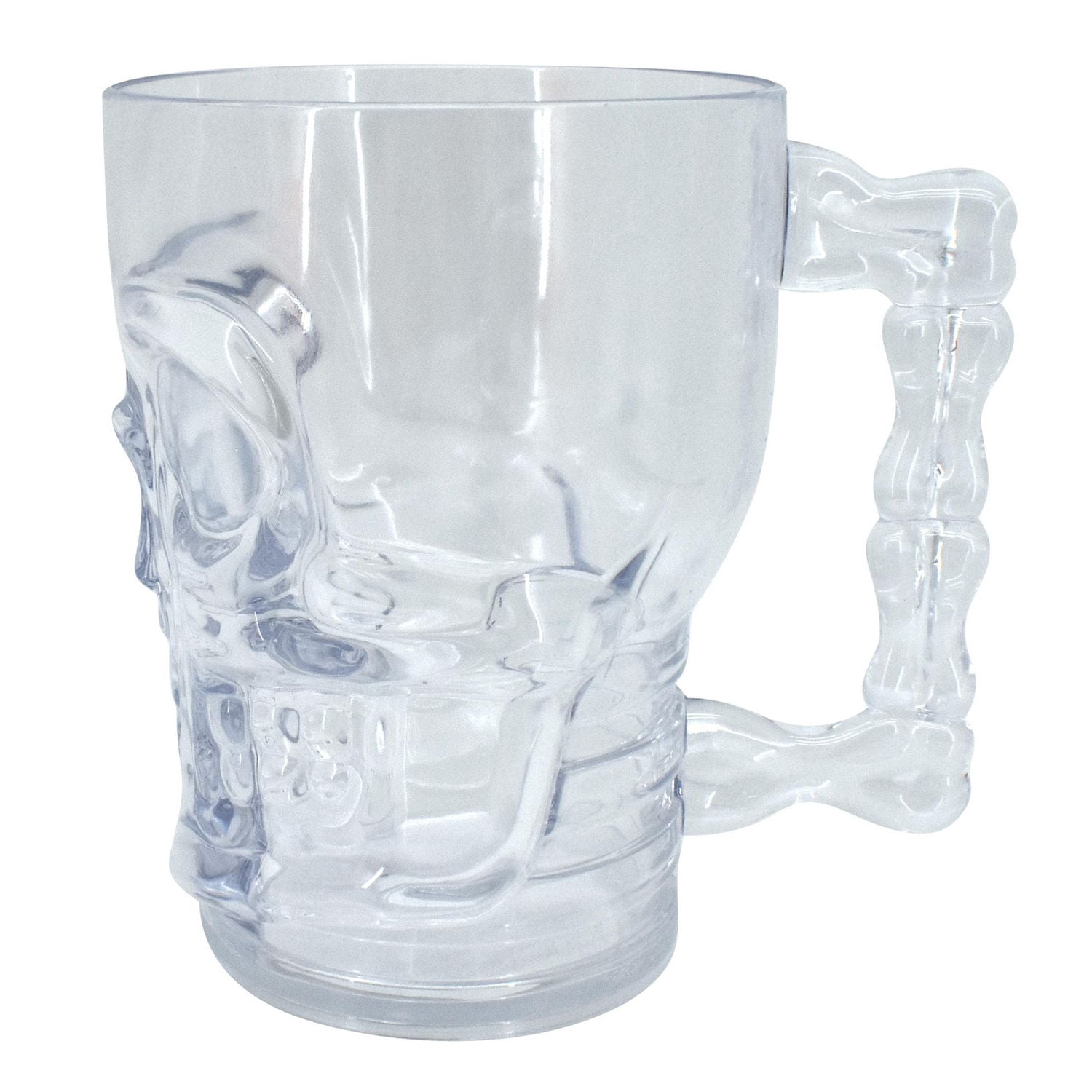 Tasse à bière en plastique avec tête de mort pour Halloween, vaisselle de fête, transparente, 19 oz, façon de célébrer