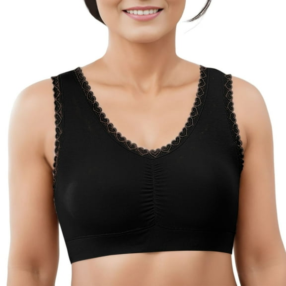 Fsqjgq Womens Underwear Wireless Bras for Women Halter Bra Women's Comfortable Sexy Cordless Tank Top Bra Large High Elastic Thin Sports Bra Bandeau Push Up Bras Seamless Convertible Bras Corsets