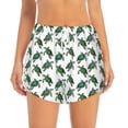 thumbnail image 4 of Lsque Watercolor Turtle Printed Women's Running Shorts with Liner Pockets,Elastic Quick Dry Workout Athletic Gym Yoga Shorts,Womens High Waist Shorts-X-Large, 4 of 9